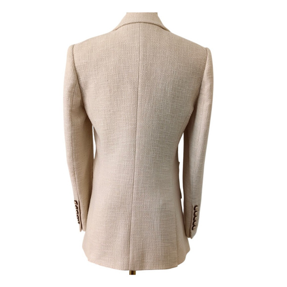 Veronica Beard Terre Cotton Dickey Jacket Off-White Single-Breasted Jacket 2 - Picture 9 of 16